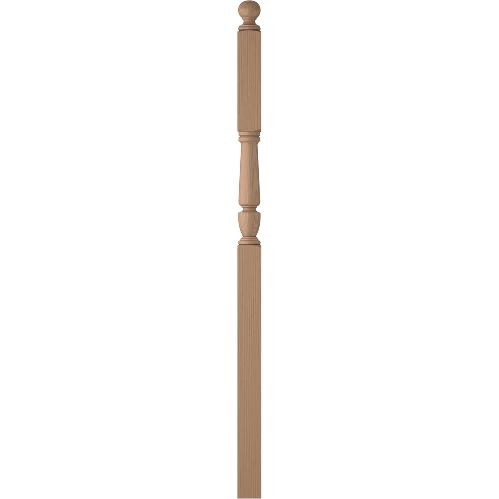 L.J. Smith Stair Systems LJP-3246BT-P LaSalle 3-in x 72.6875-in Unfinished Poplar Intermediate Stair Newel Post