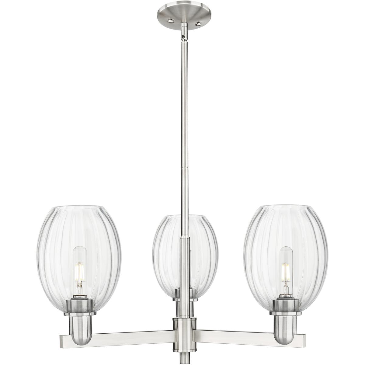 Innovations Lighting -  716-3CR-SN-G459-6CL Preston Chandelier Satin Nickel