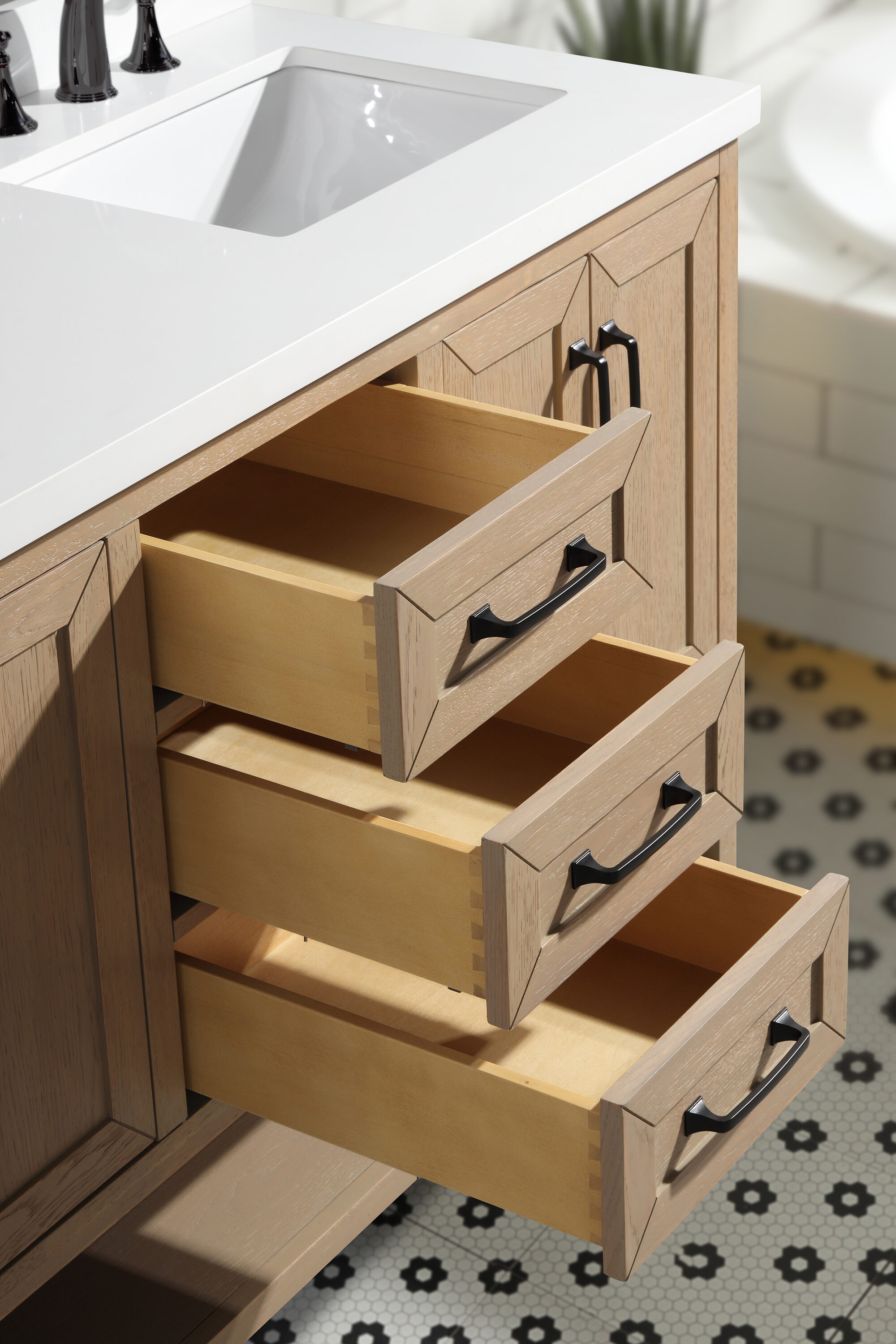 Ari Kitchen & Bath AKB-VENICE-55-OAKGRA Bath-Vanity-Combo - View #14
