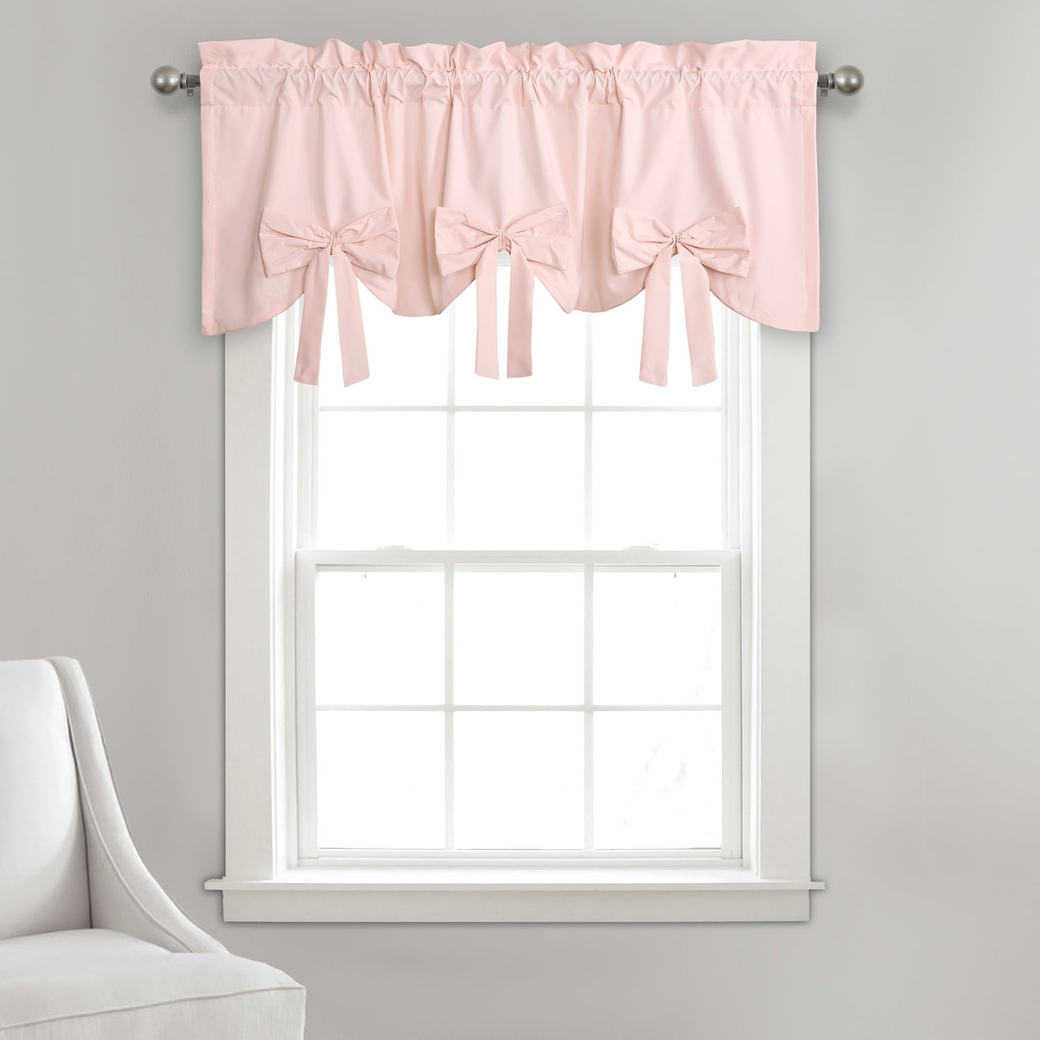 Lush Decor 16T000382 18-Inches Blush Polyester Rod pocket Valance
