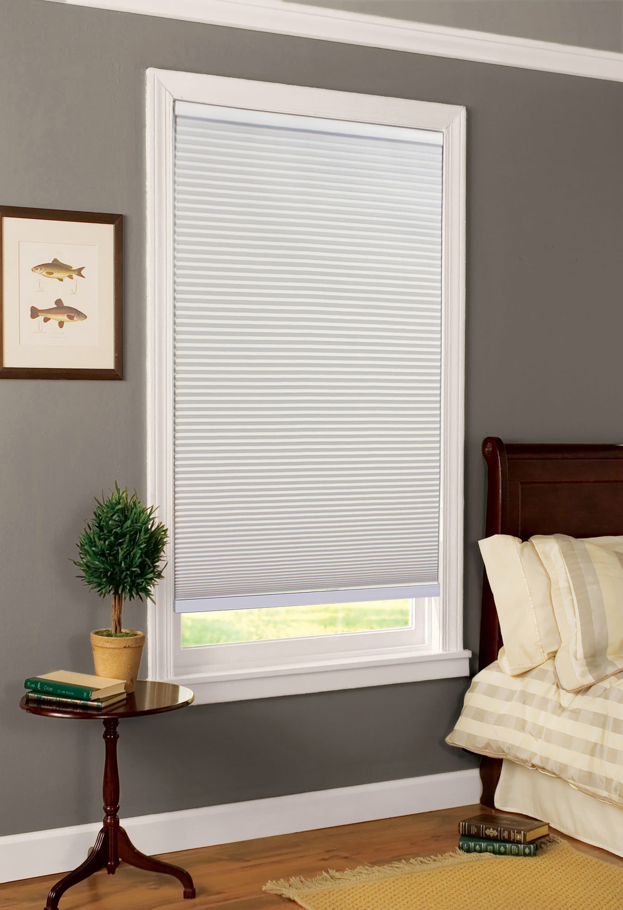 allen + roth 36-in x 72-in White Blackout Cordless Motorized Shade in the Window  Shades department at