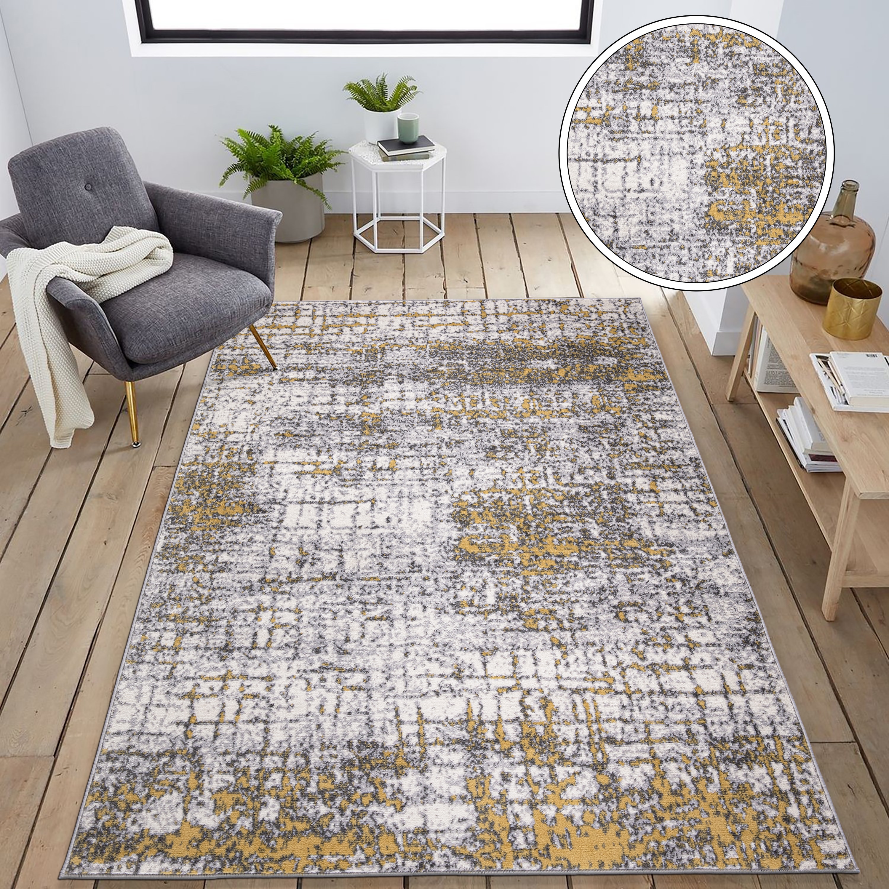 World Rug Gallery 6012YELLOW5X7 rugs - View #3