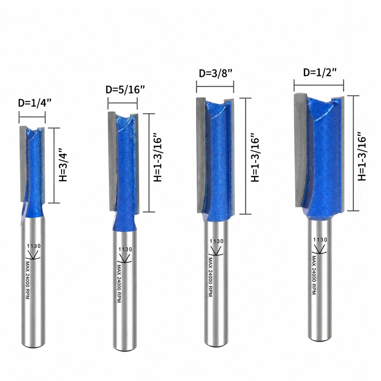 SenQWFa LDC0811Q154 Straight-Mortising-Router-Bits - View #2