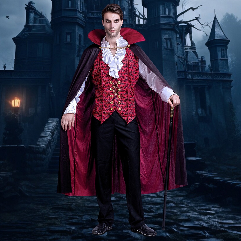 SYNCFUN Victorian Goth Vampire Costume Men s Gothic Classic in the Costumes department at Lowes