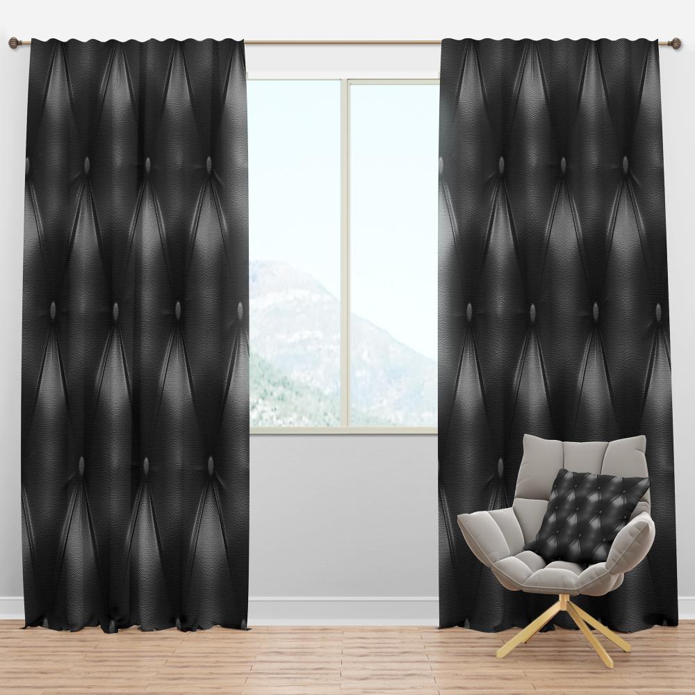 Designart 95-in Black Room Darkening Thermal Lined Rod