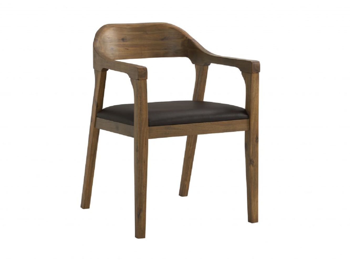 lana wood armed dining chair natural