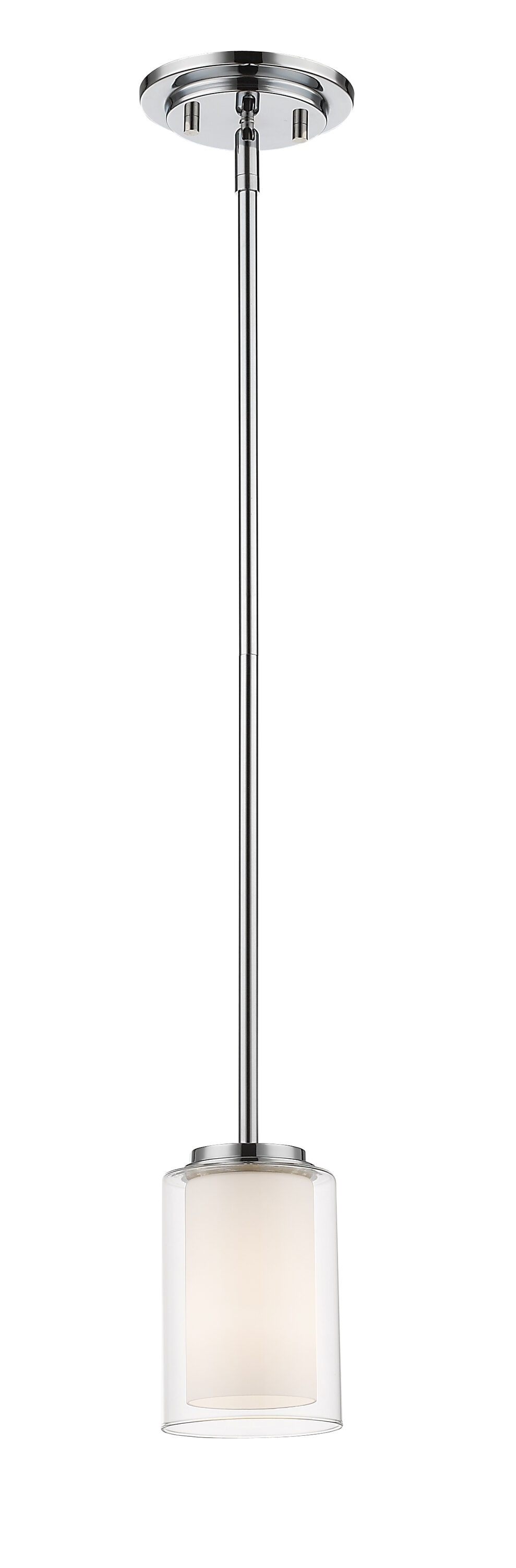 Z-Lite 426MP-CH Willow Chrome Modern/contemporary Clear glass Cylinder Mini Hanging Pendant light