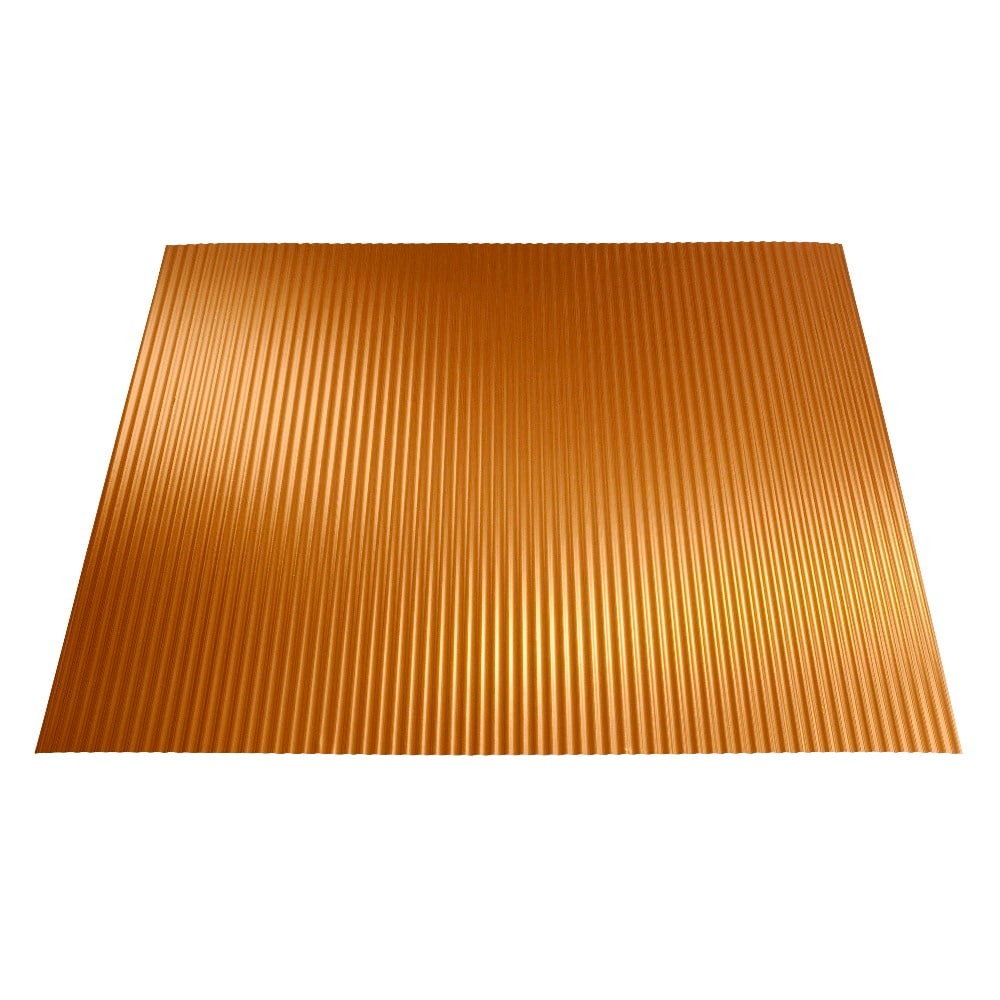 Fasade L65-25 24-in x 24-in Rib Polished Copper Patterned 15/16-in Drop Ceiling TIles