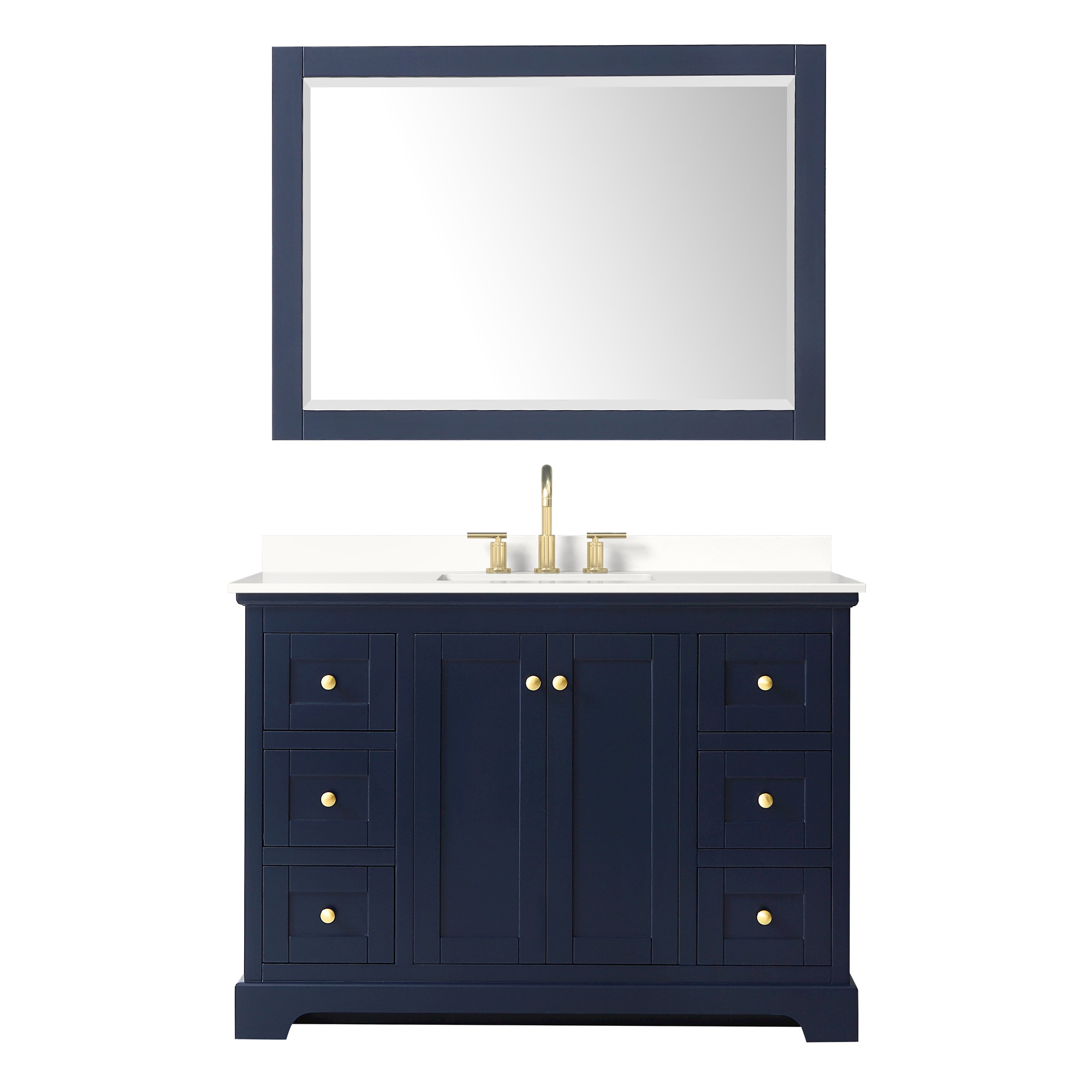 Wyndham Collection WCV232348SBLWQUS3M46 Bath-Vanity-Combo - View #2