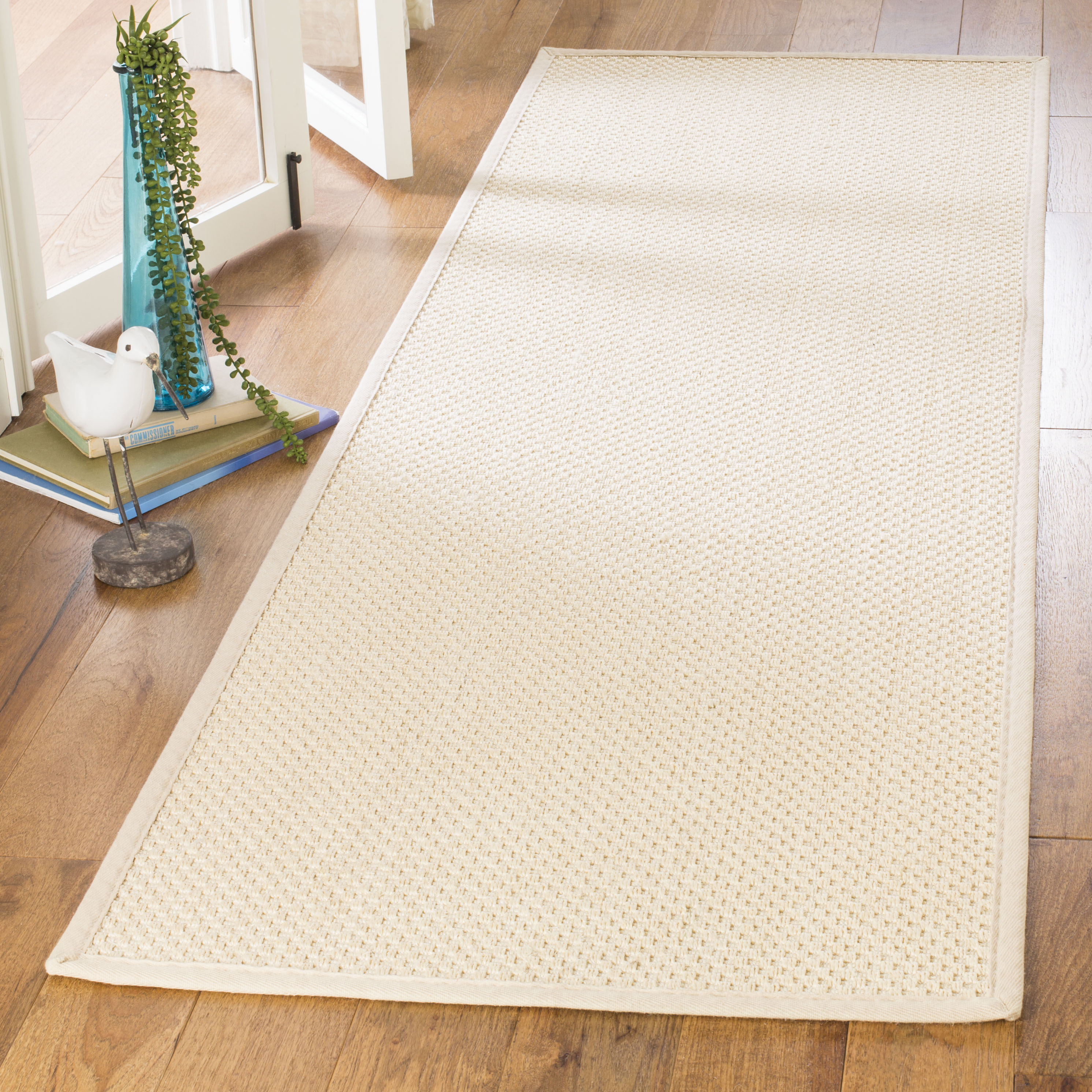 Safavieh NF150A-26 Natural Fiber May 3 x 6 (ft) Loomed Sisal Ivory/Light Beige Rectangular Indoor Solid Farmhouse/Cottage Runner rug