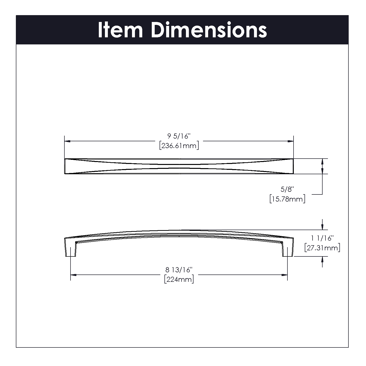 Hickory Hardware H076134-CH-5B Cabinet-Pulls - View #6