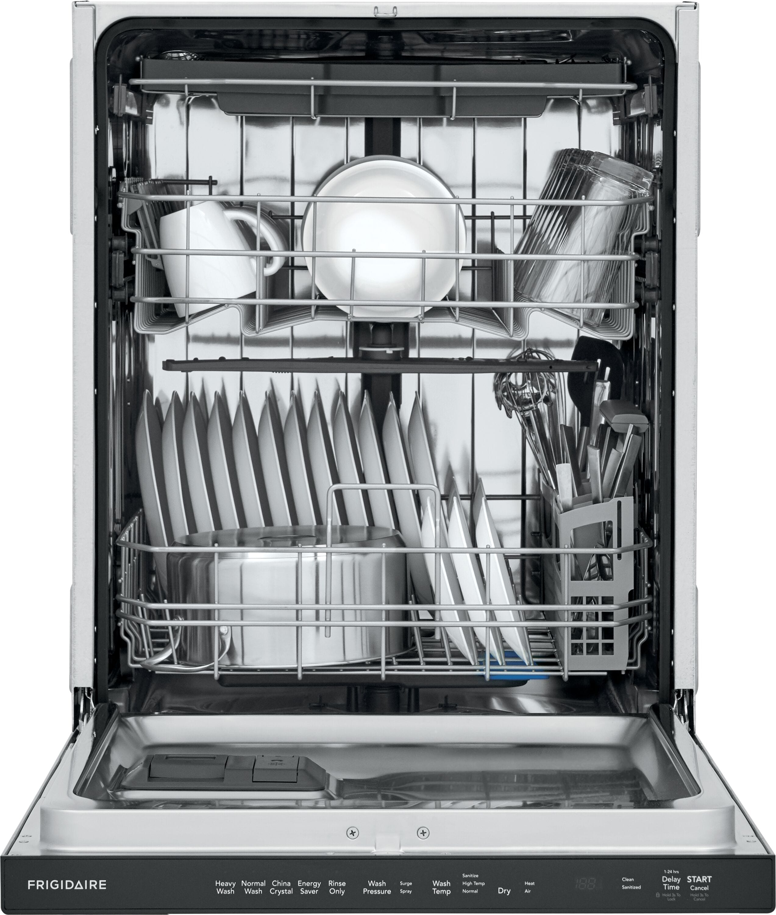 GE Dry Boost Top Control 24-in Built-In Dishwasher With Third Rack