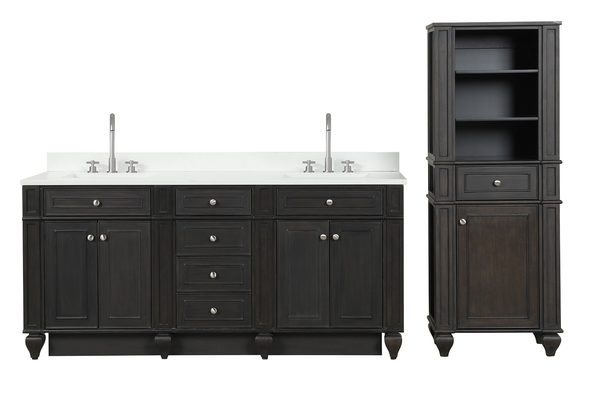 Design Element WN-LNTR-BR Linen-Cabinets - View #5