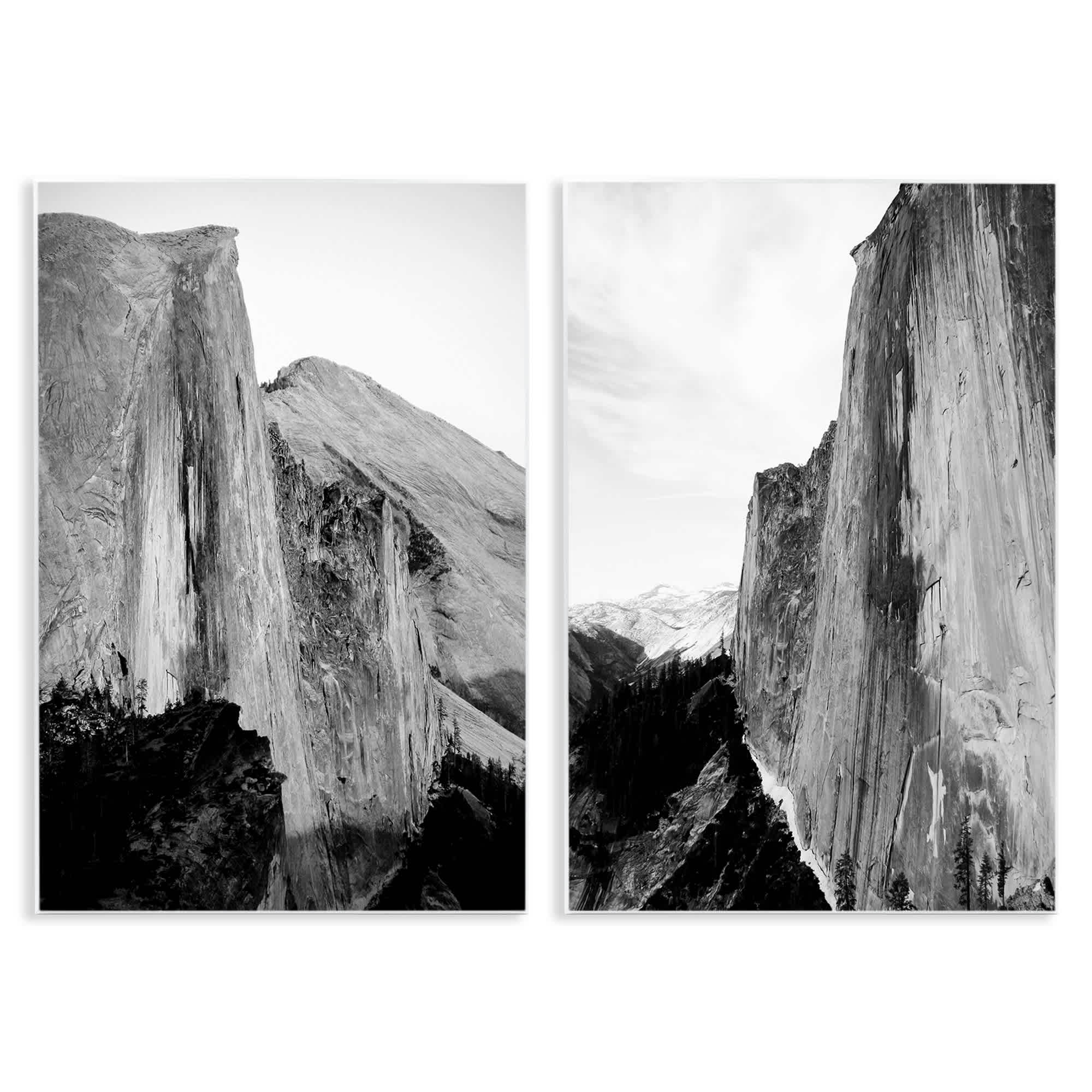 Stupell Industries  Monochrome Yosemite Cliffs 2 Piece Wall Plaque Art Set By Gemma Bardot 10 x 15