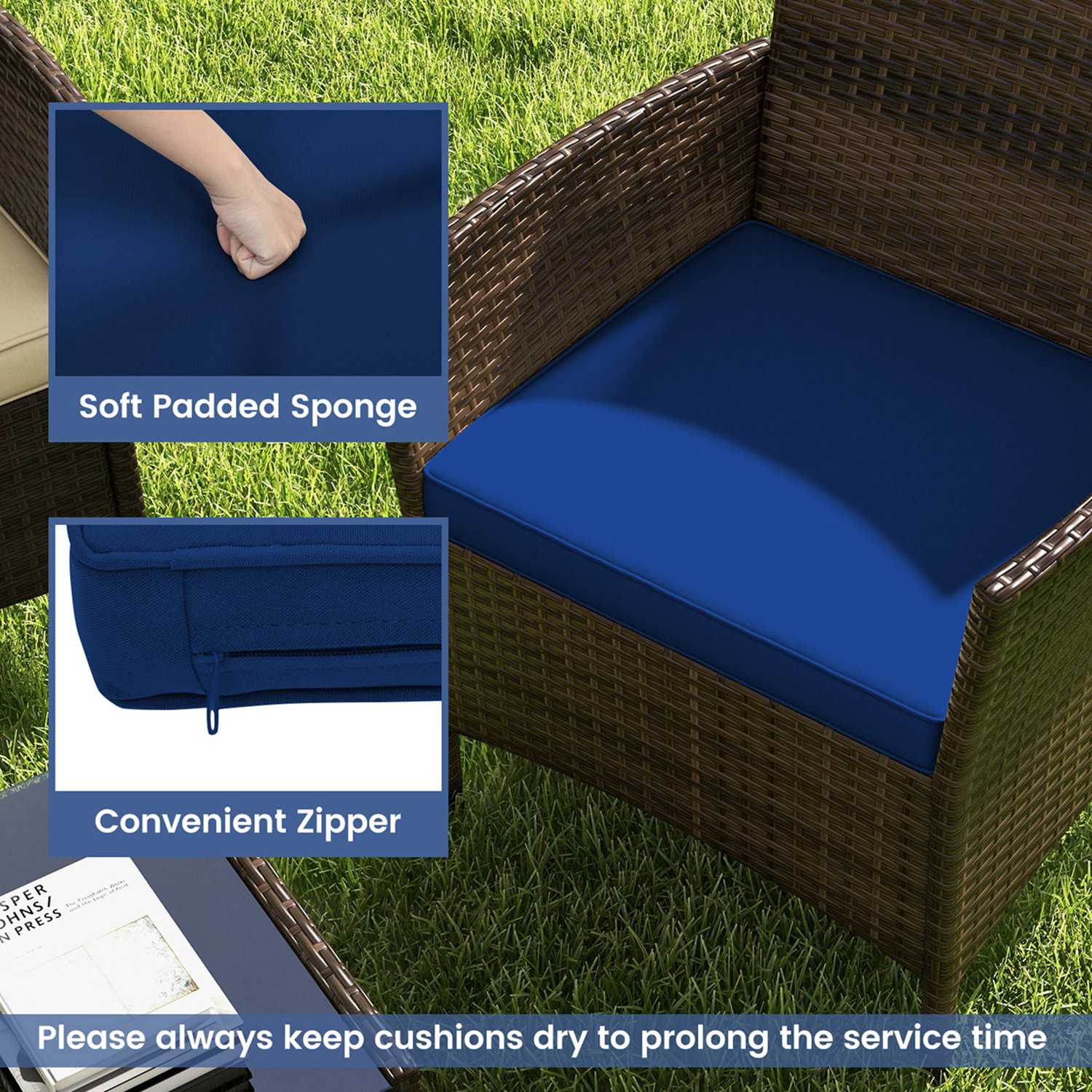 Costway HCST01438 Patio-Conversation-Sets - View #8