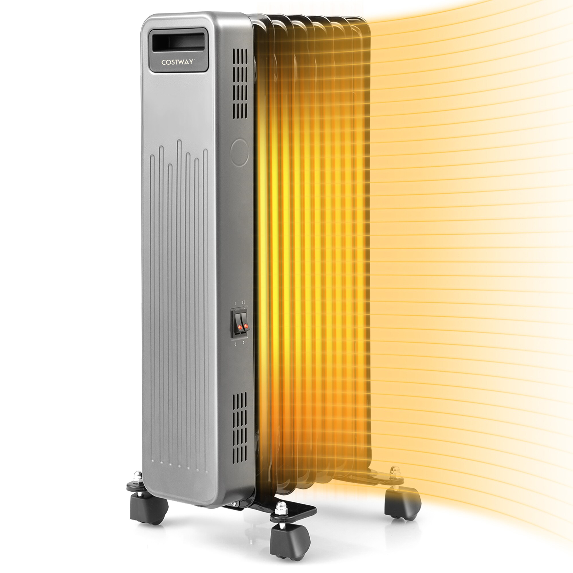 Goplus EP25438US-BK Up to 1500-Watt Fan Cabinet Indoor Electric Space Heater with Remote Included