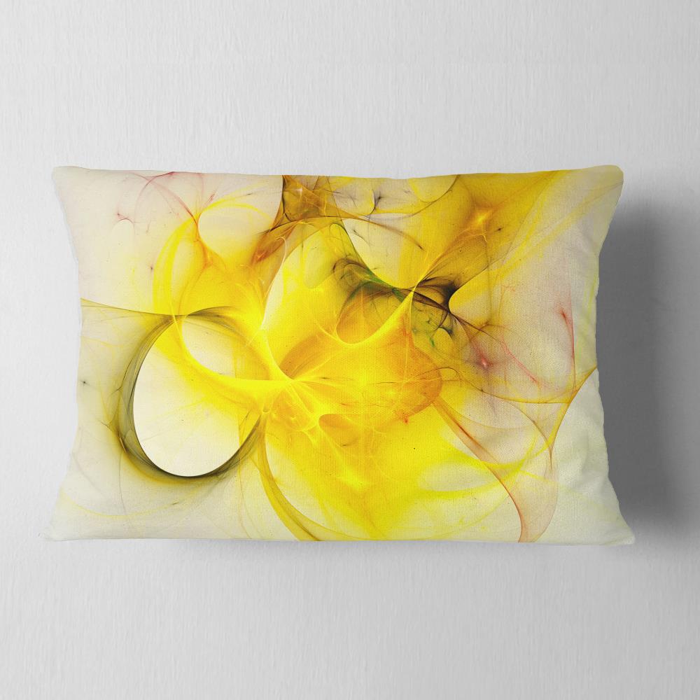 Designart CU7739-12-20 12-in x 20-in Yellow Indoor Decorative Pillow