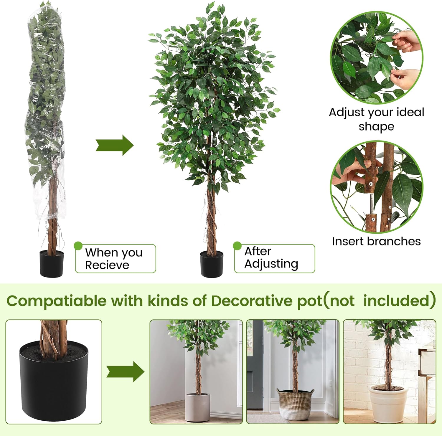 WhizMax LHFLS-PHO-10BPTADB Artificial-Plants-Trees - View #5