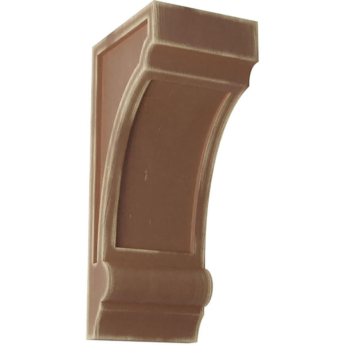 Ekena Millwork CORWD04X05X10DIBR 4-in x 5-in x 10-in Vintage Decor Finished Rubberwood Wood Paintable/Stainable Corbel