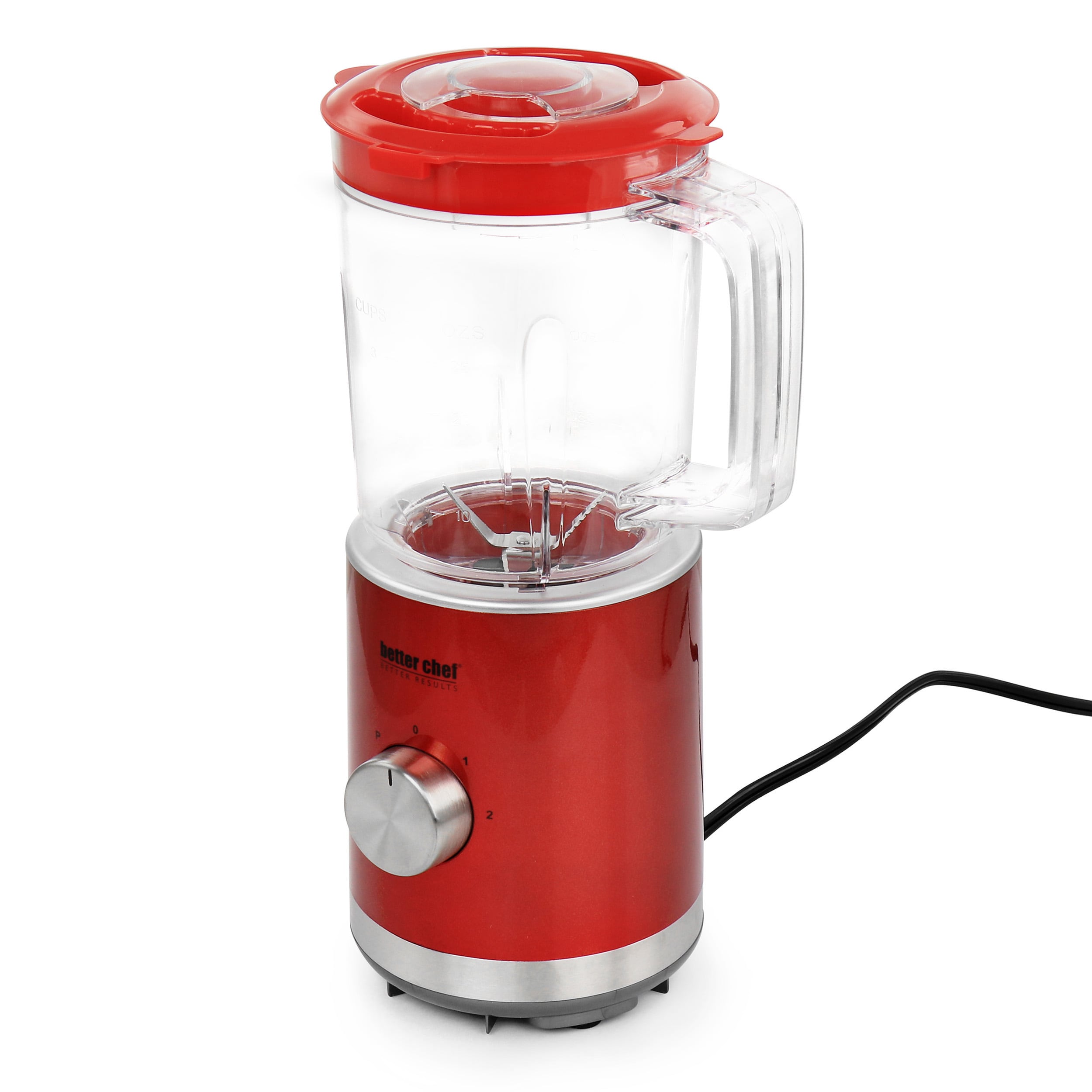 Better Chef 25-oz Red 300-Watt Pulse Control Blender in the Blenders  department at