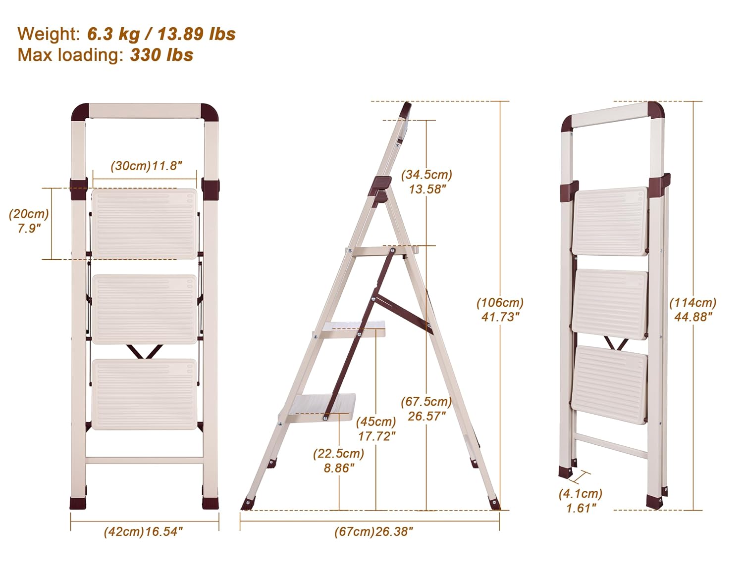 SPACELEAD Y1-SLI-3-WT-WJ step - View #2