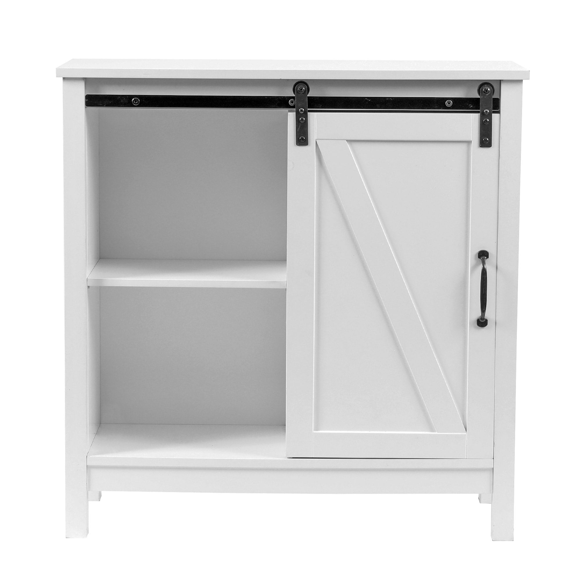 LuxenHome 30.43-in x 31.1-in x 11.8-in White Freestanding Linen Cabinet ...