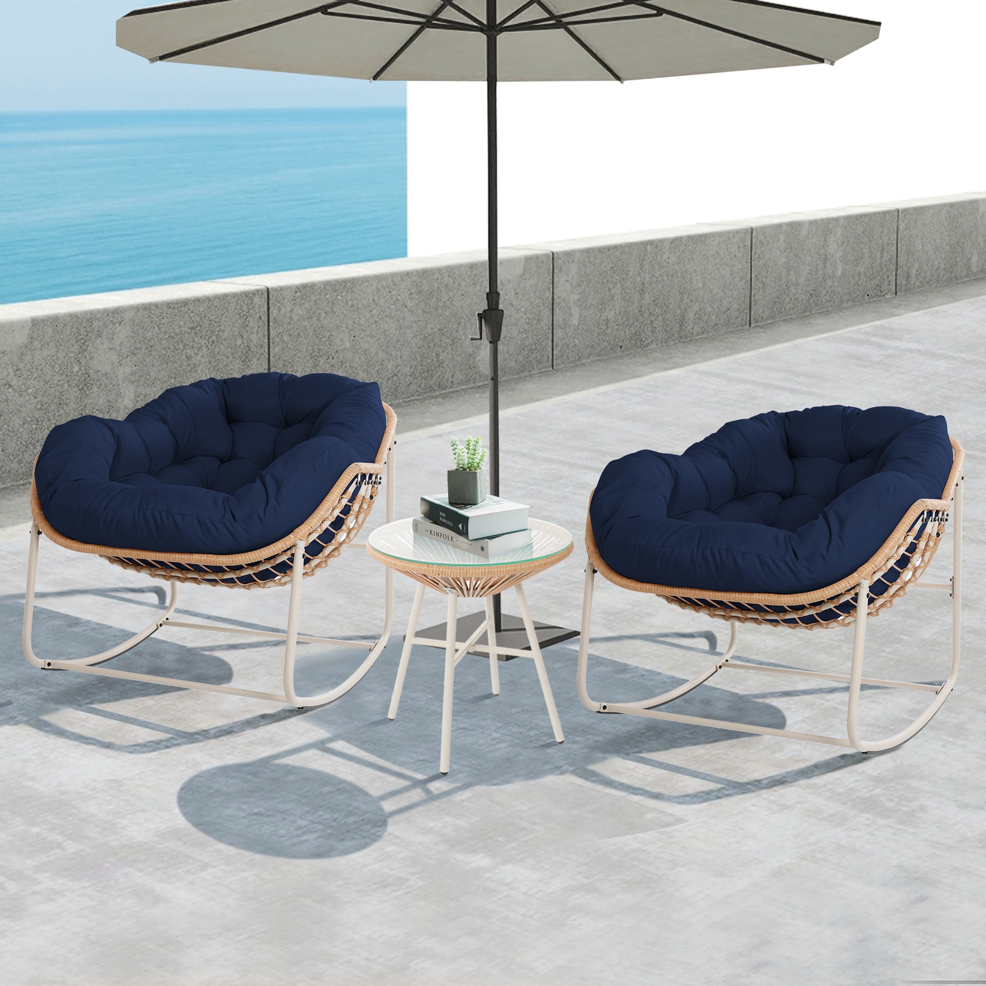 UPHA Y5BE-2AC-NAVYBLUE Patio-Chairs - View #2
