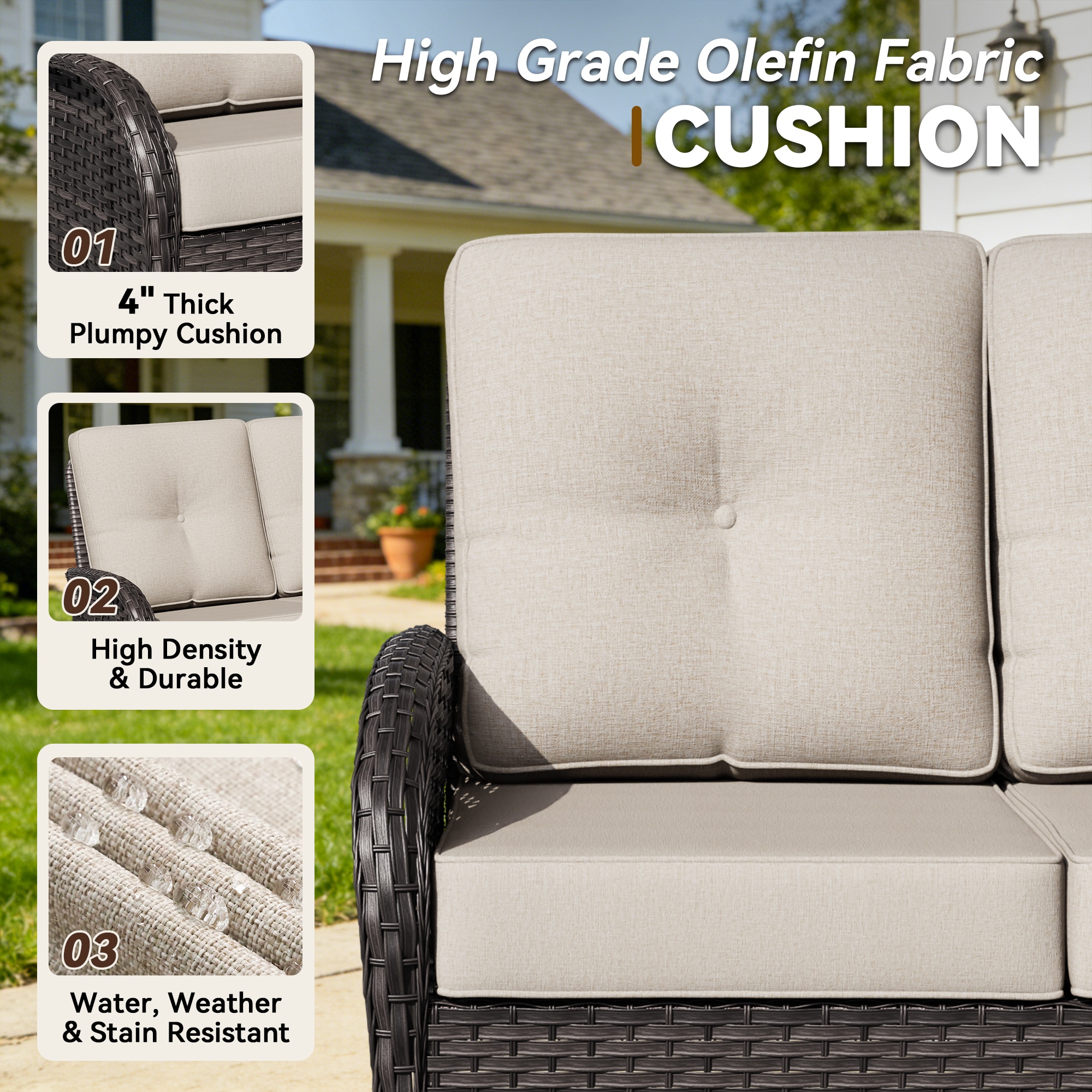 Gardenbee HGL-M66-BGE Patio-Sofas-Daybeds - View #3