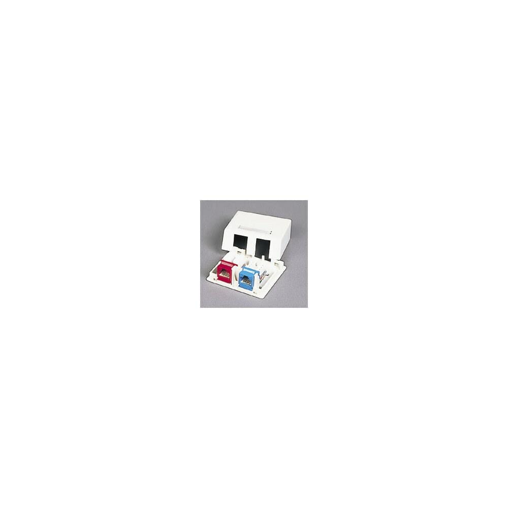 FastTrack ZX9CTG2996 Keystone Jack Surface Mount Box 2-Port Ivory