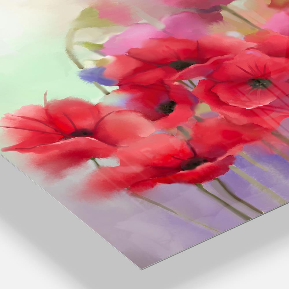 Designart 12-in H x 28-in W Floral Metal Print at Lowes.com