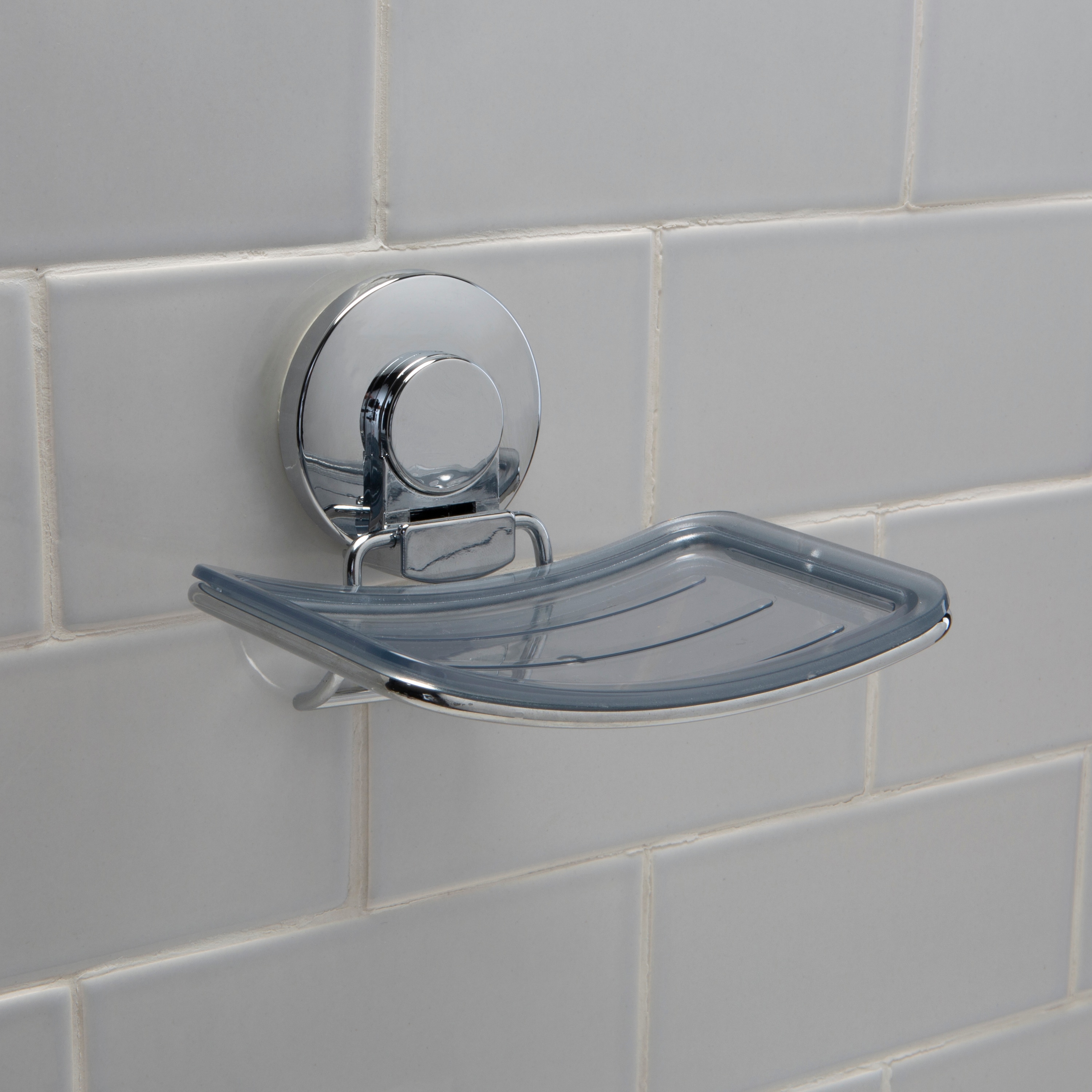Soap Dish Holder, rust-resistant Vacuum Suction Cup Bathroom Shower Kitchen