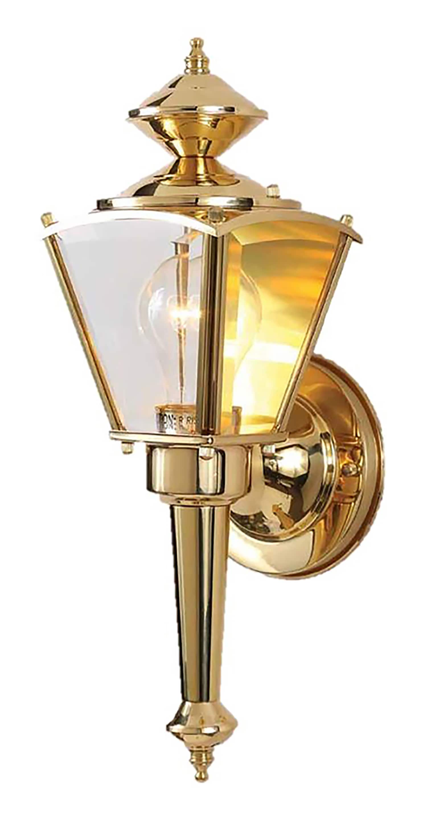 Volume Lighting V9510-2 1 -Light 15.0-in H Polished Brass Hardwired Outdoor Wall Light