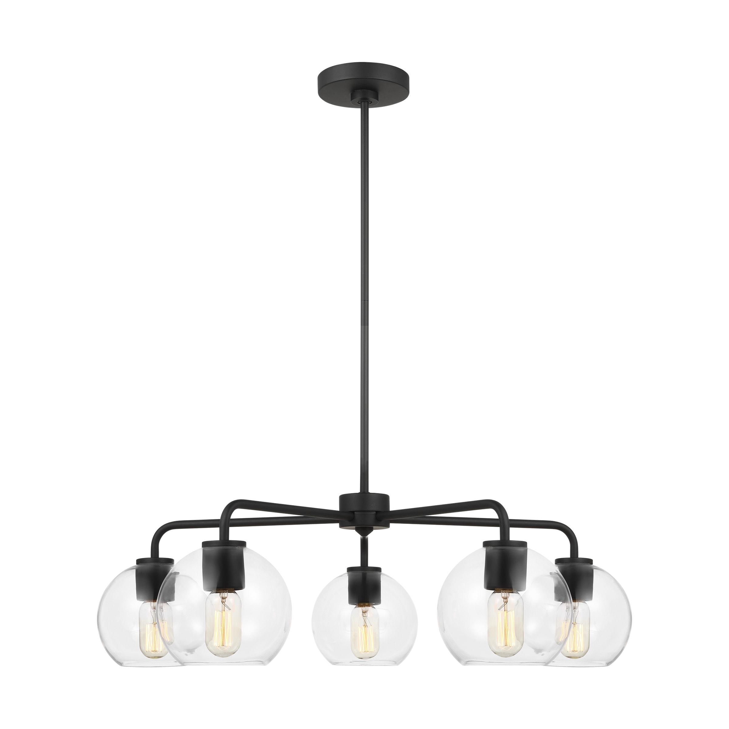 Generation Lighting Orley 5-Light Midnight Black Transitional Damp