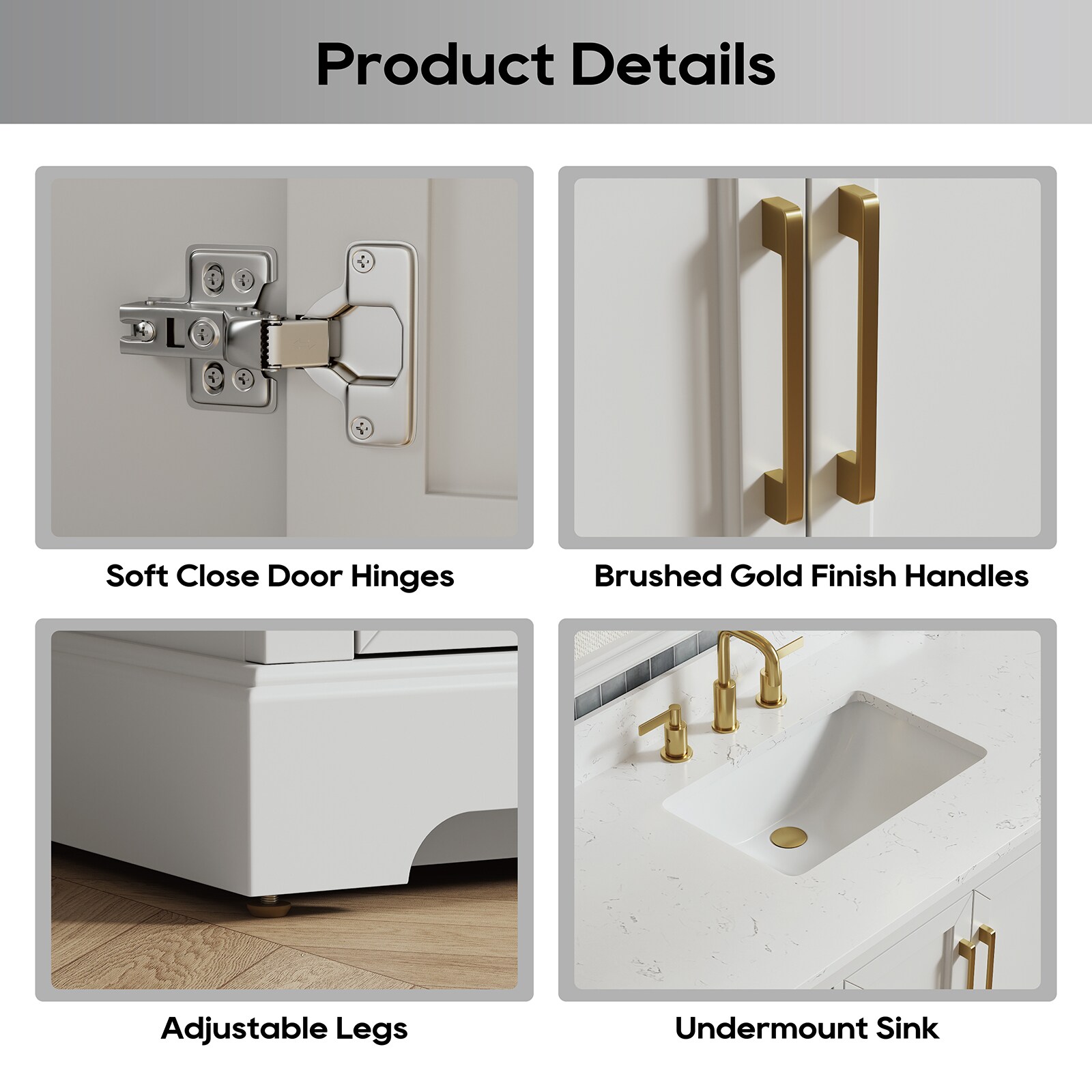 DELUXE LIVING V24028-48FG Bath-Vanity-Combo - View #12