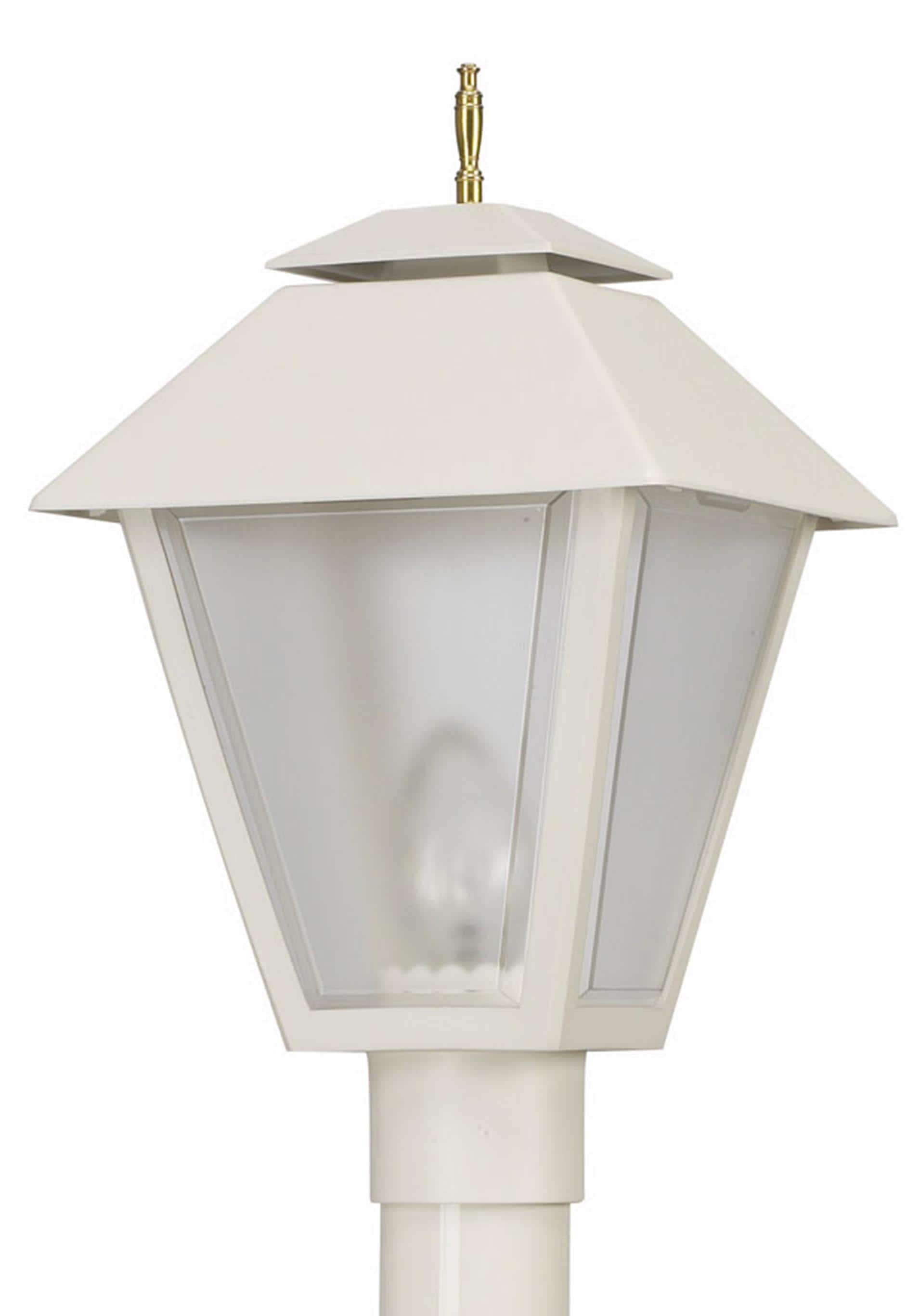 Solus SPC109F-LE26C 4000K Cool White LED Bulb Included 18-Inches White Modern/contemporary Outdoor Light post lantern