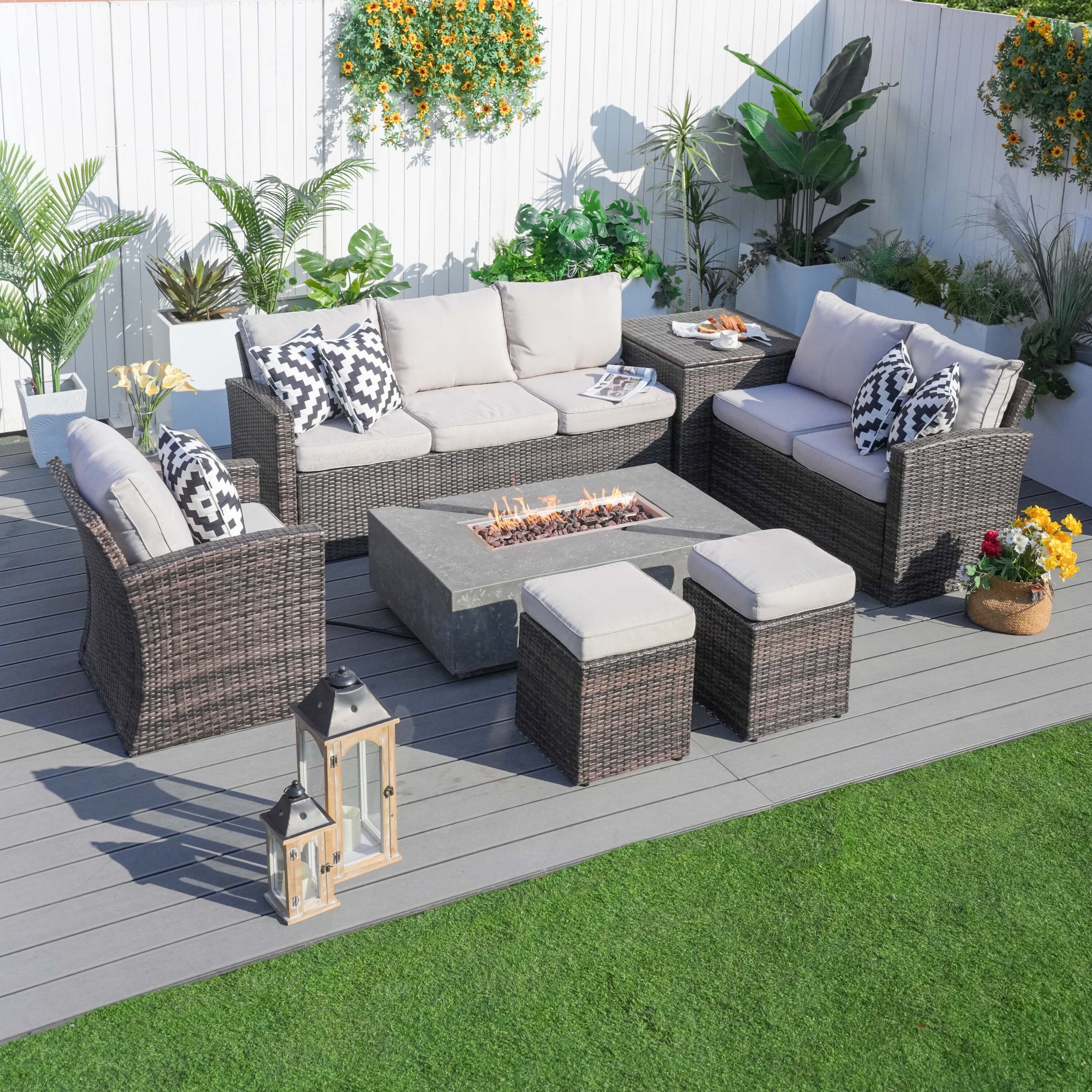 Direct Wicker DWG-1403BBR&24913GR Patio-Conversation-Sets - View #2