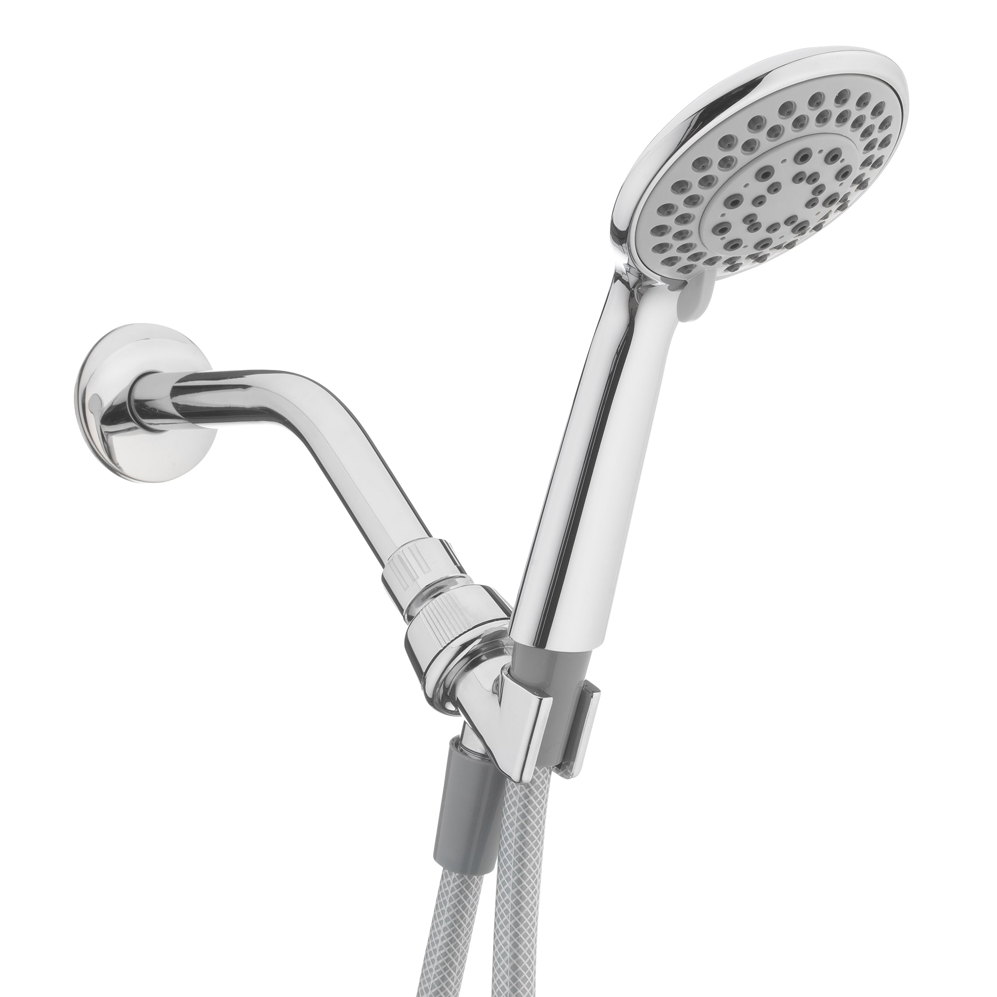 sproos! Lookin' Good Shower System, 5-In. Handheld Shower Head, Mirror,  Shelf, Cup, Black