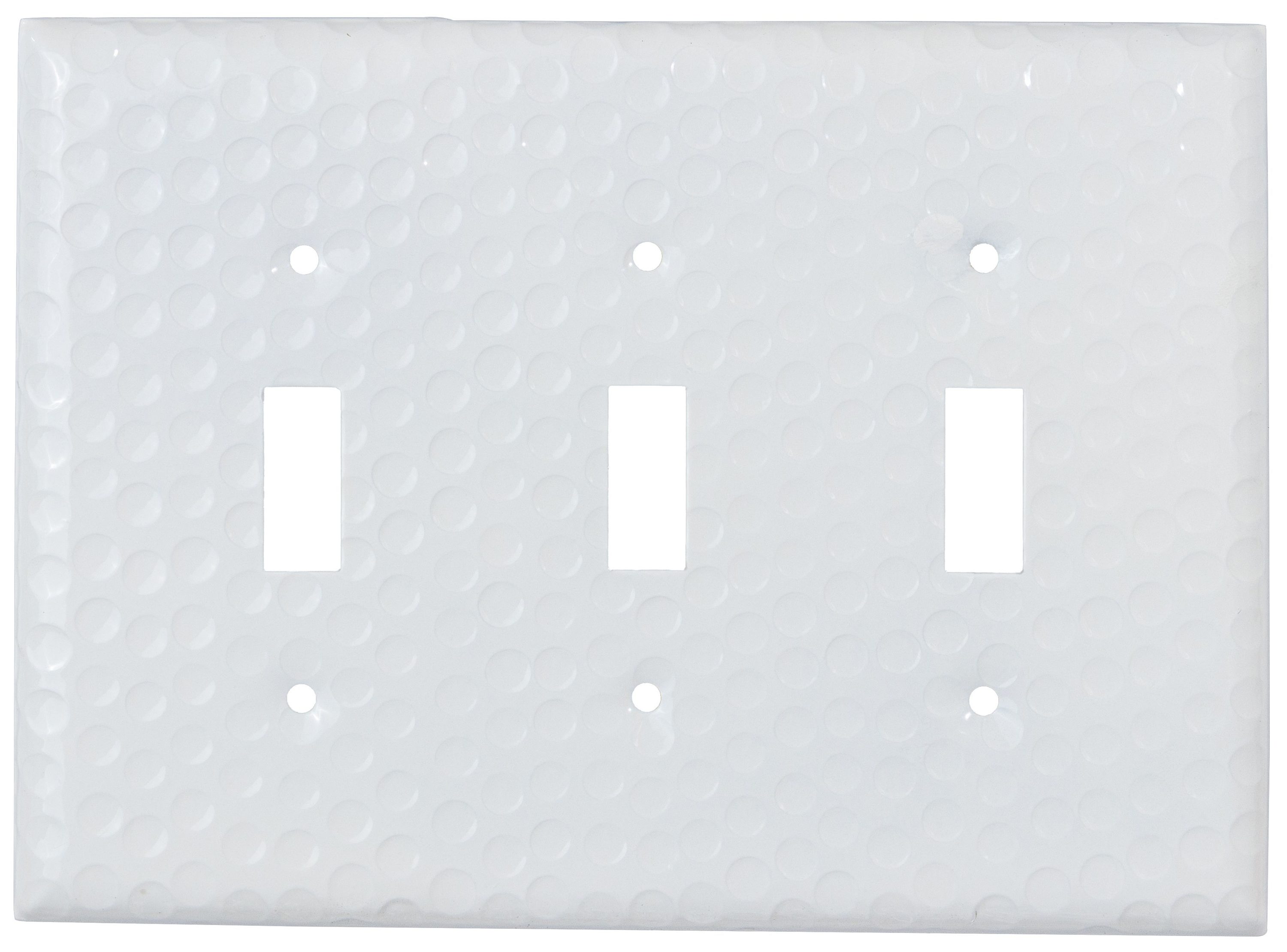 Monarch Abode 19009 3 -Gang Standard Size Classic White Metal Indoor Decorator Wall Plate