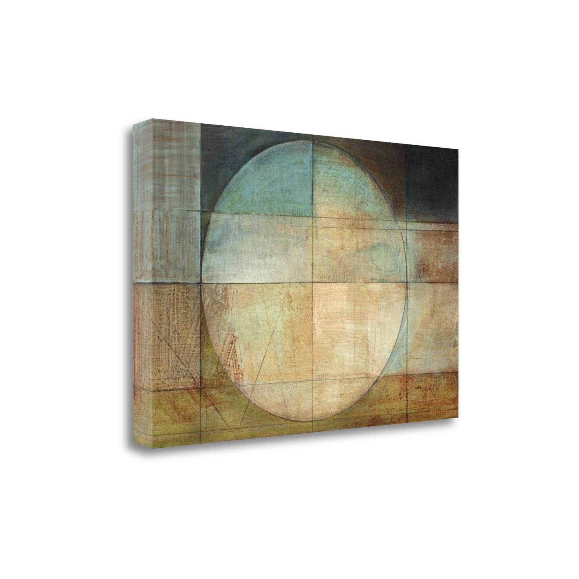 Tangletown Fine Art CARHP102-4832C Map Of A Perfect Day Heather Ross 32-in H x 47-in W Abstract Print on Canvas