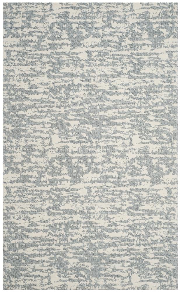 Safavieh MRB631C-5 Marbella Florette 5 x 8 (ft) Loomed Polyester Blue/Ivory Rectangular Indoor Abstract Area rug