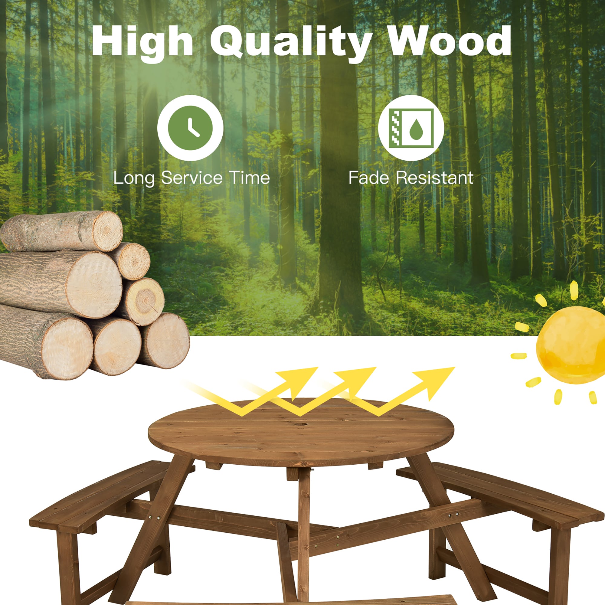 Costway LWS00264 Patio-Tables - View #5