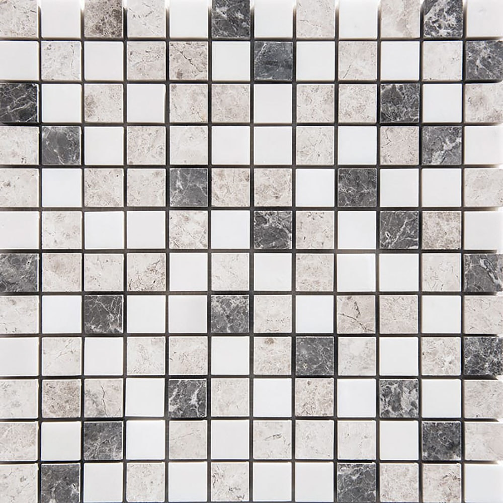 Marble Systems 100299 GRANADA BLEND MOSAIC COLLECTION Granada Blend 12-in x 12-in Polished Natural Stone Marble Scale Patterned Floor and Wall Tile (6-sq. ft/ Carton)