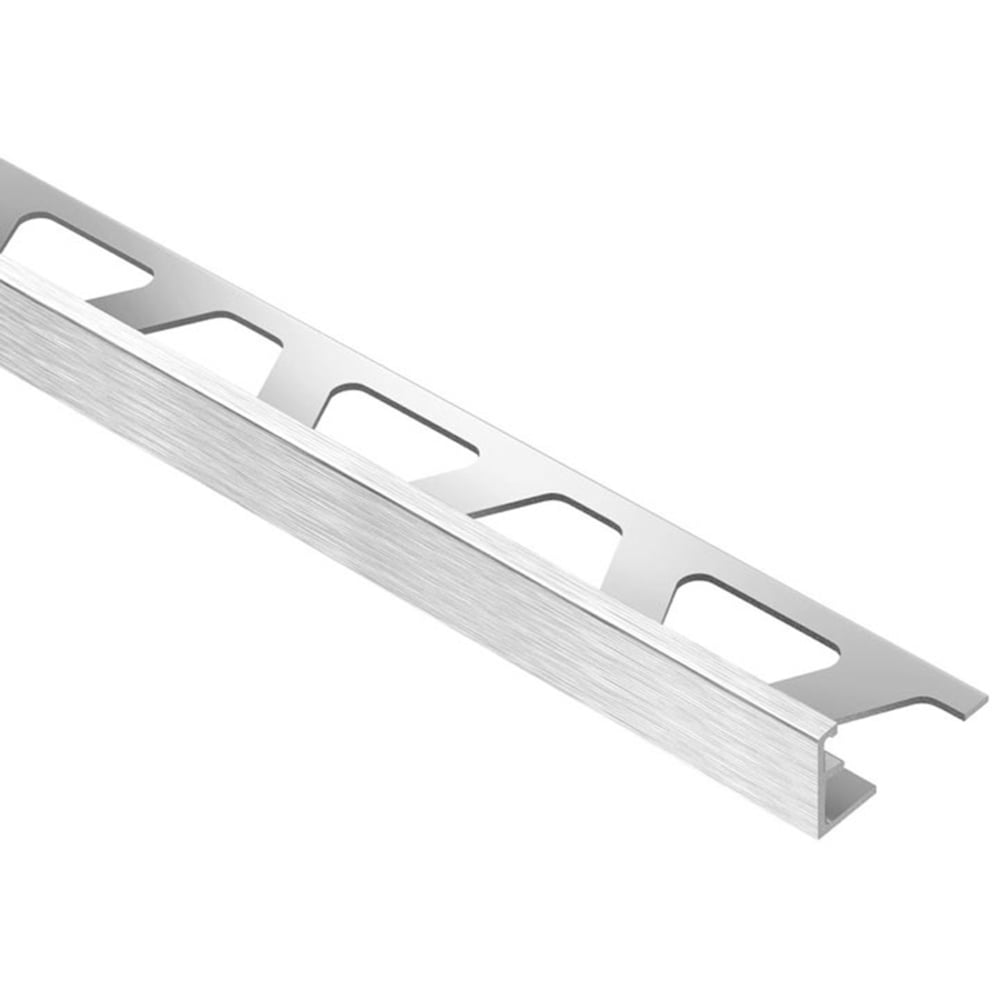 Schluter Systems A125ACGB Schiene 0.5-in W x 98.5-in L Brushed Chrome Anodized Aluminum Aluminum L-angle Tile Edge Trim