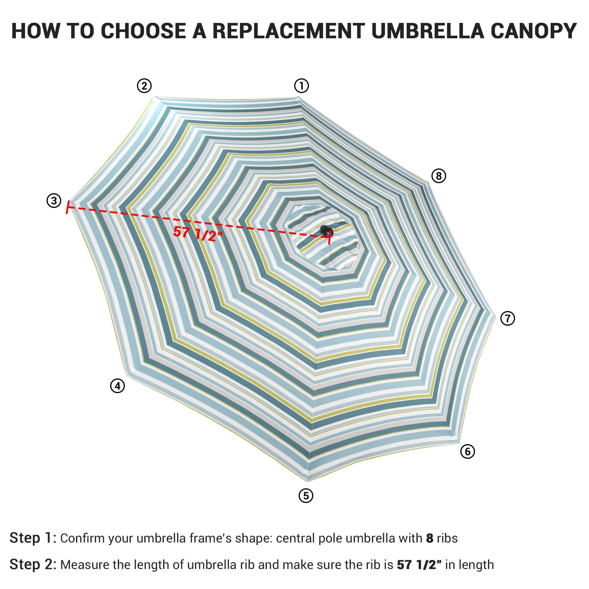 Yescom 07UMC001-10FT-STP-LO Umbrellas-3 - View #4