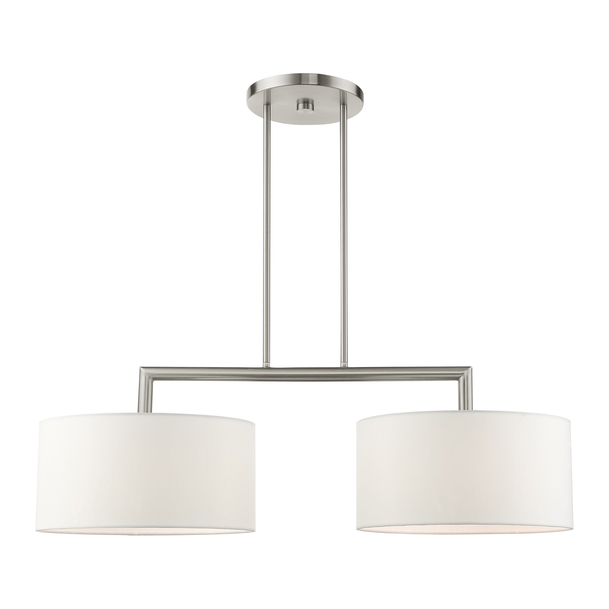 Meridian Brushed Nickel 2-Light Linear Drum Chandelier