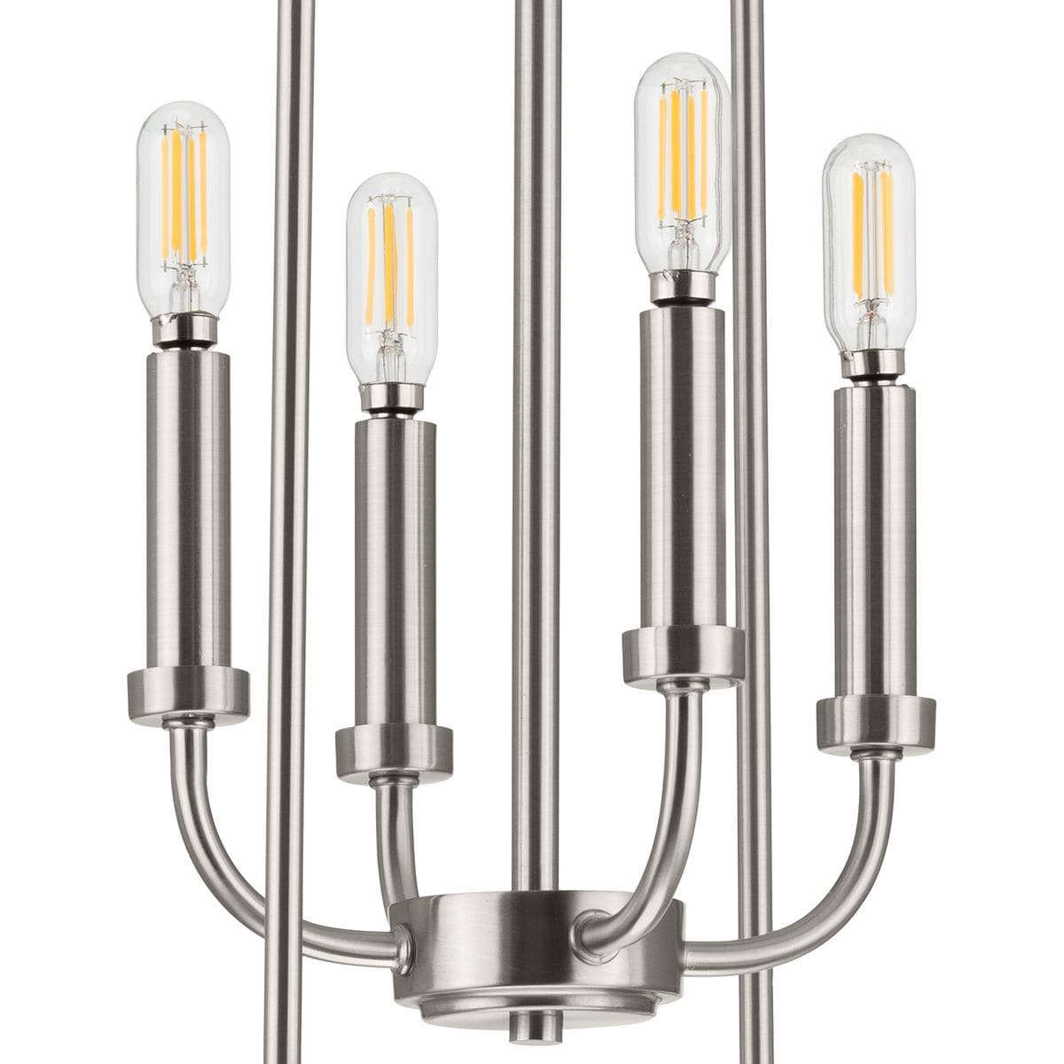 Leyden Brushed Nickel 4-Light Farmhouse Foyer Pendant