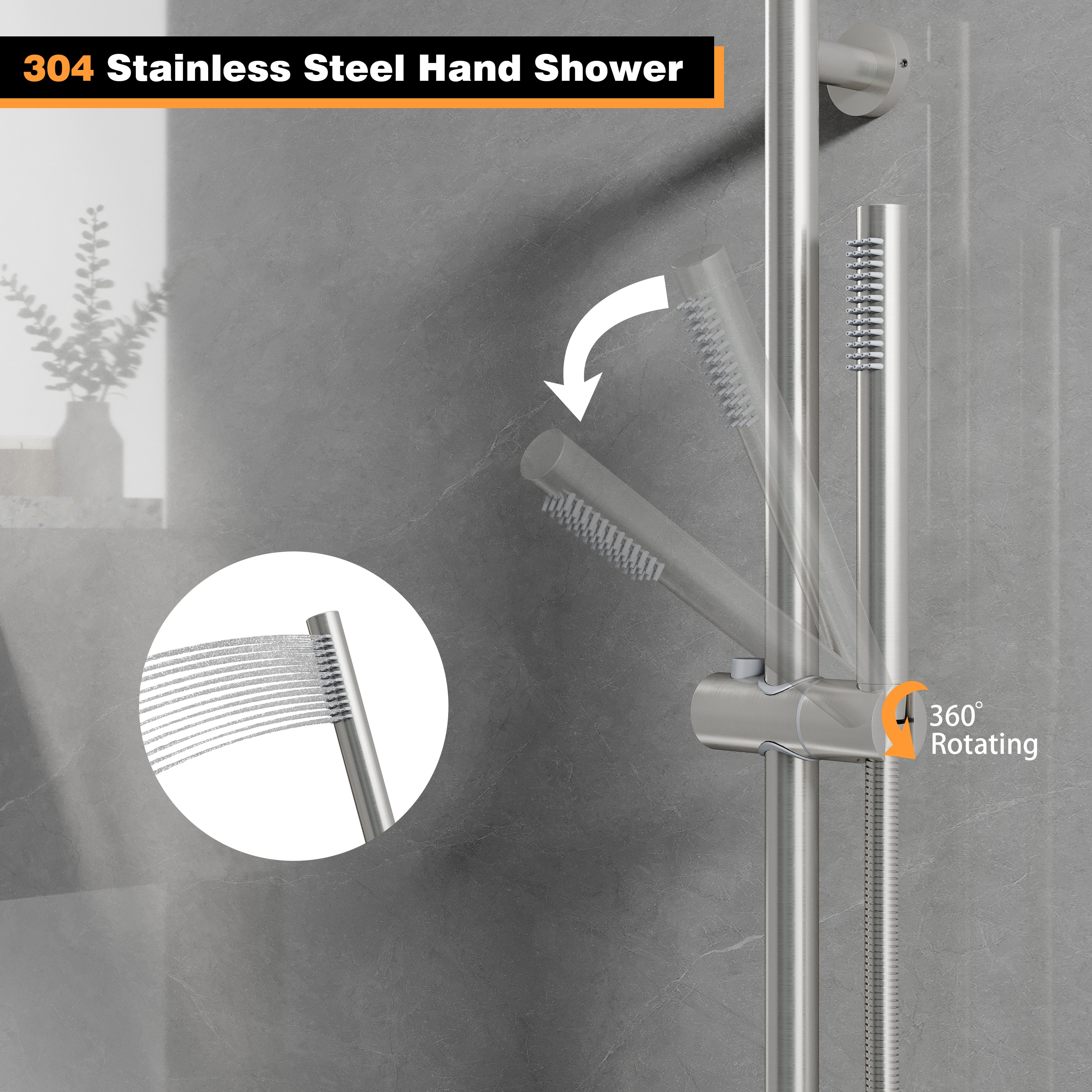 WELLFOR CR-P-10-2W02BN Showerhead-Bar-Panels - View #5