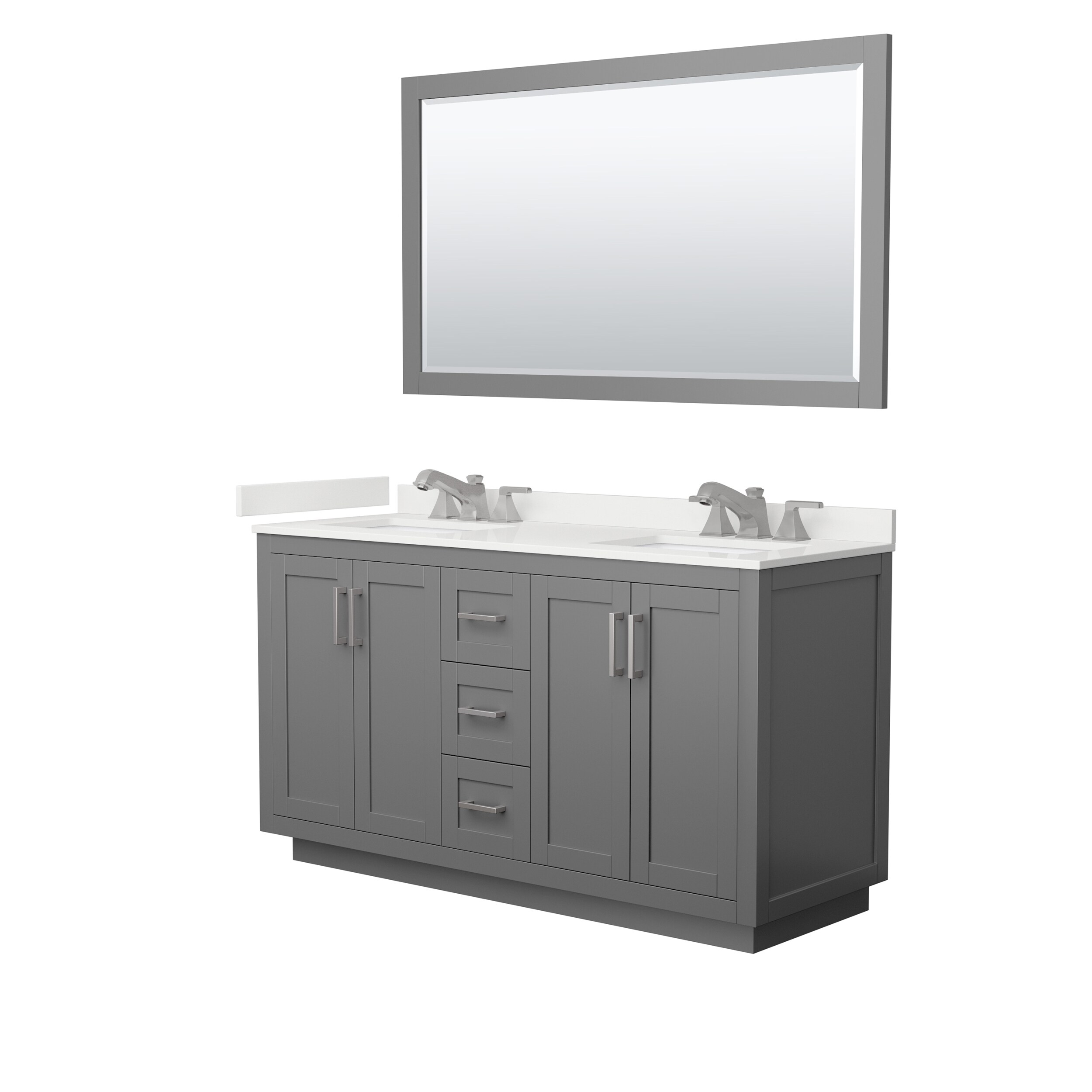 Wyndham Collection WCF292960DKGWQUS3M58 Bath-Vanity-Combo - View #2