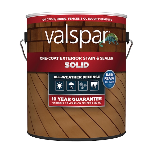 Valspar Solid Exterior Wood And Sealer 1 Gallon In The Stains Department At Com - Exterior Deck Paint Colors