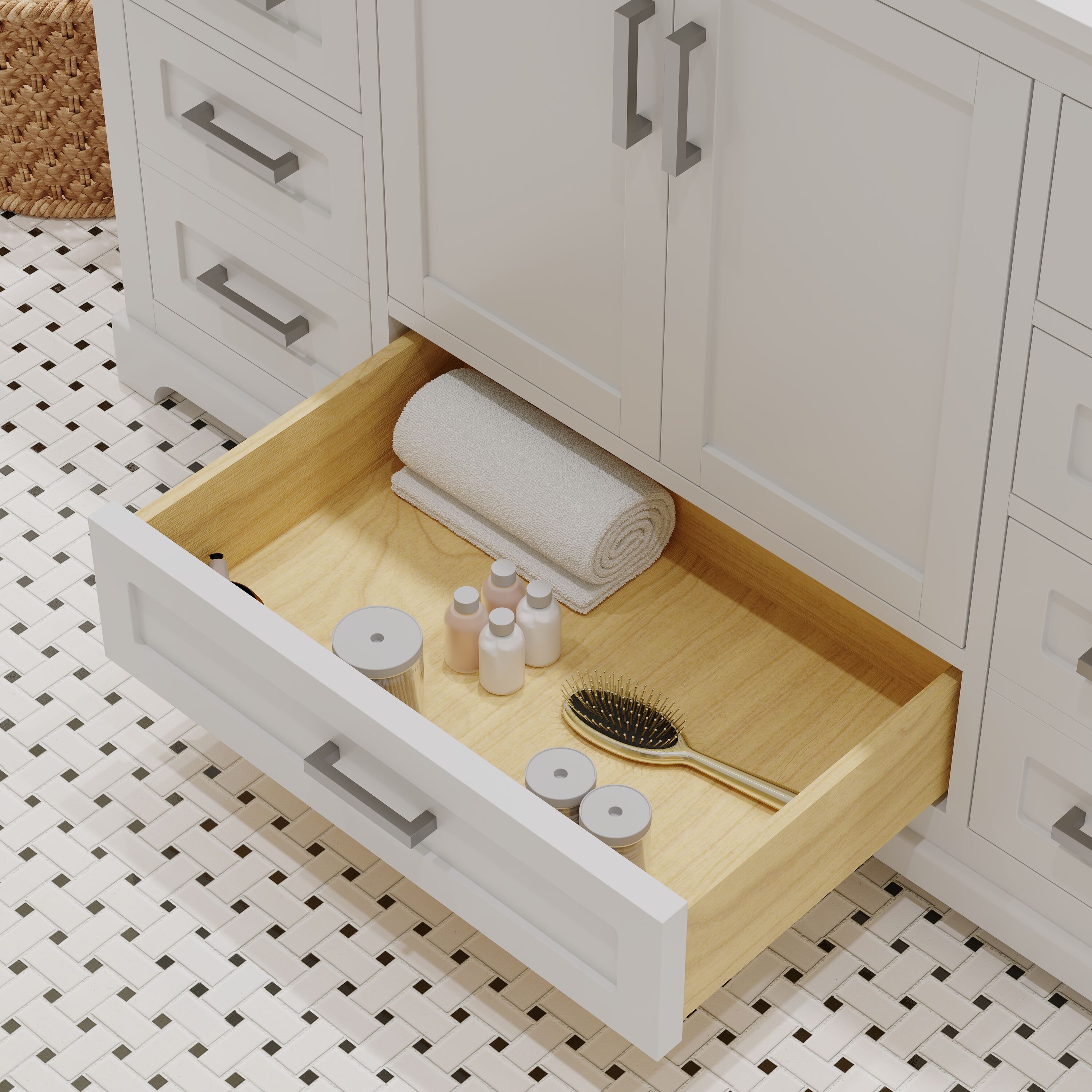 Ayna Decors AVM48WH3022 Bath-Vanity-Combo - View #7